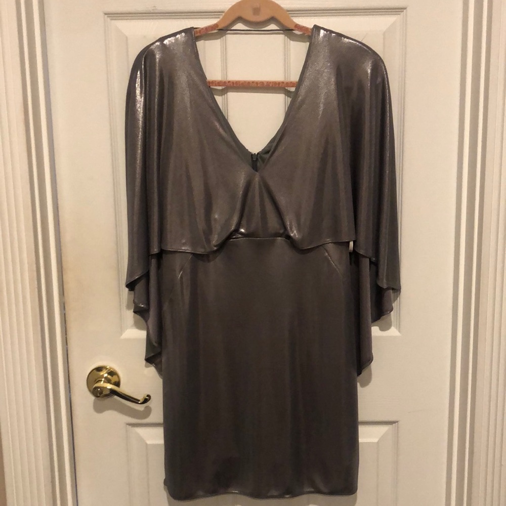 NWT gorgeous Halston Heritage silver dress